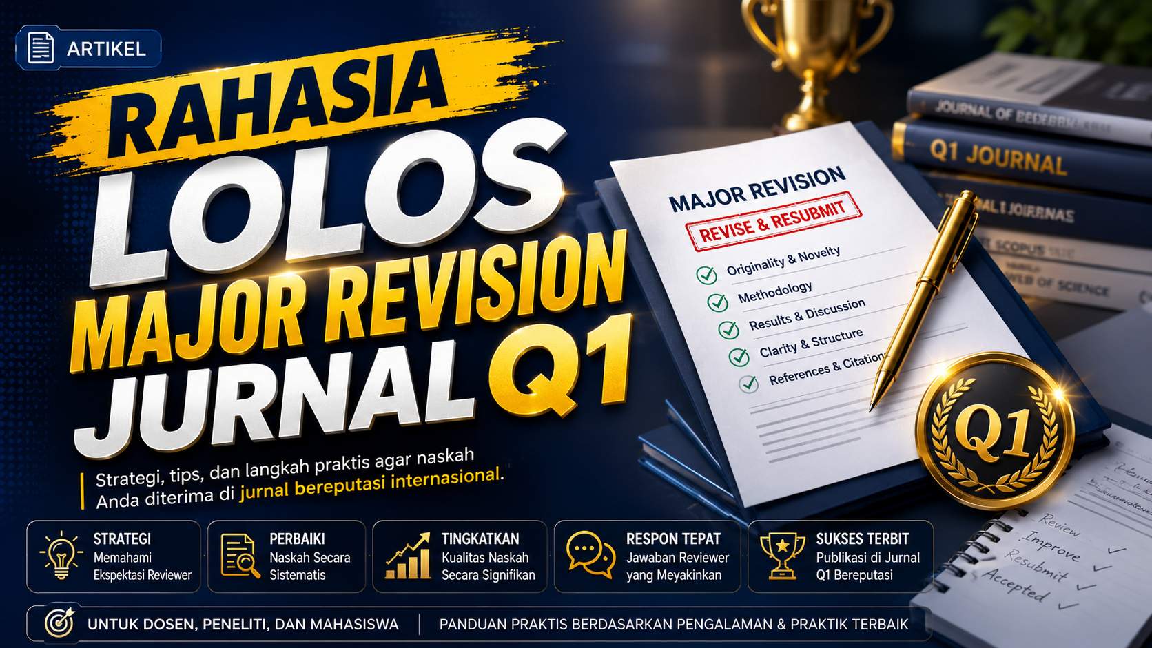 Seni Menjawab Komentar Reviewer Jurnal Q1: Strategi Reconsider & Major Revision Menuju Status Accepted