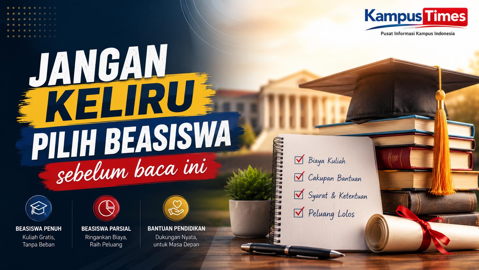 Perbedaan Beasiswa Penuh, Parsial, dan Bantuan Pendidikan: Jangan Salah Pilih agar Kuliah Lebih Ringan