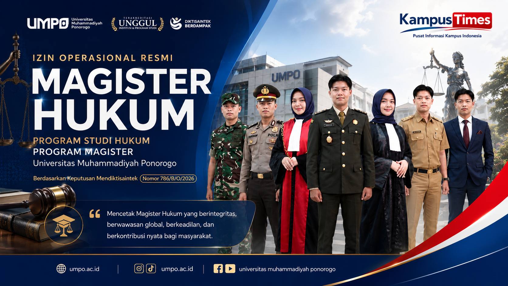 Resmi Dibuka! UMPO Kini Miliki Program Studi Magister Hukum, Siapkan SDM Hukum Unggul dan Profesional