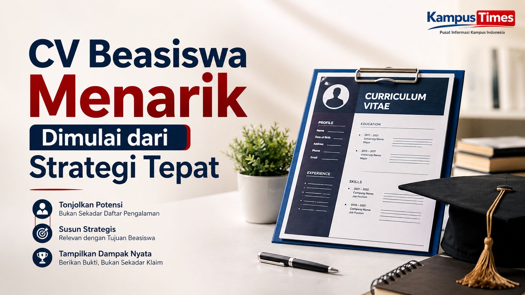 Tips Membuat CV untuk Beasiswa yang Menarik: Strategi Menonjolkan Prestasi Tanpa Terlihat Berlebihan