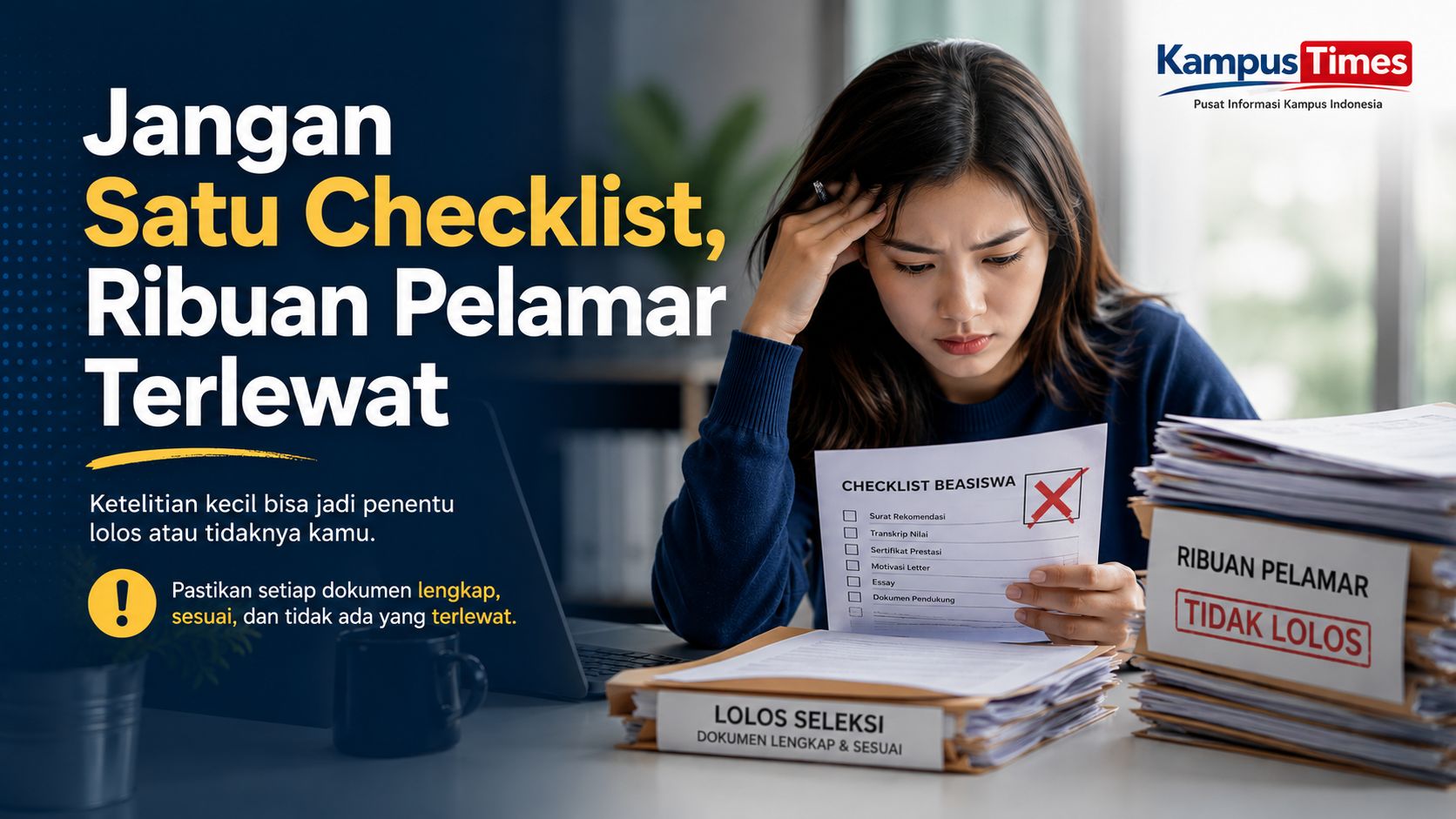90% Pelamar Baru Sadar Terlambat! Checklist Persiapan Beasiswa yang Sering Dilupakan