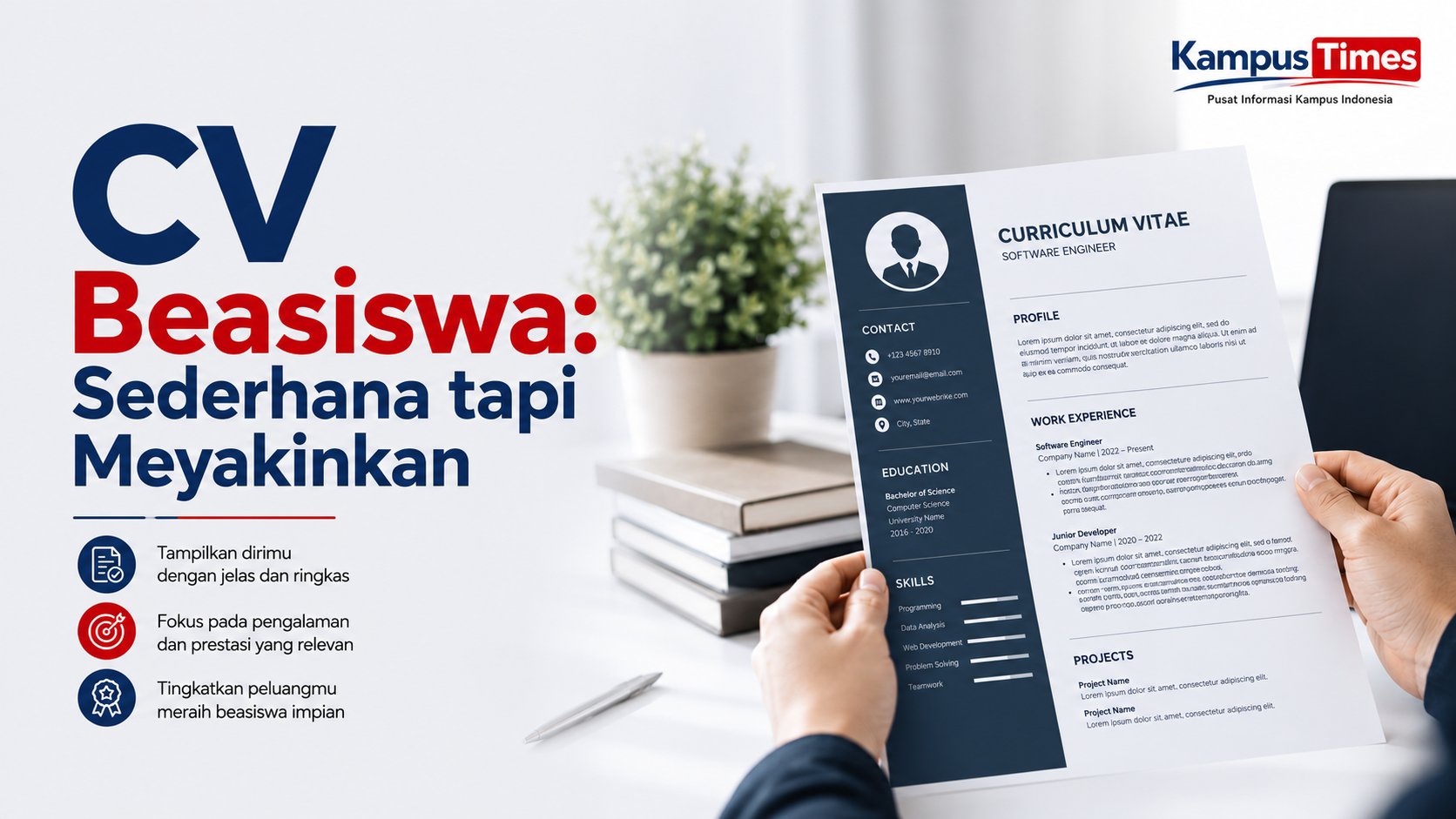 7 Contoh CV untuk Pendaftaran Beasiswa yang Bikin Profil Pelamar Lebih Menonjol