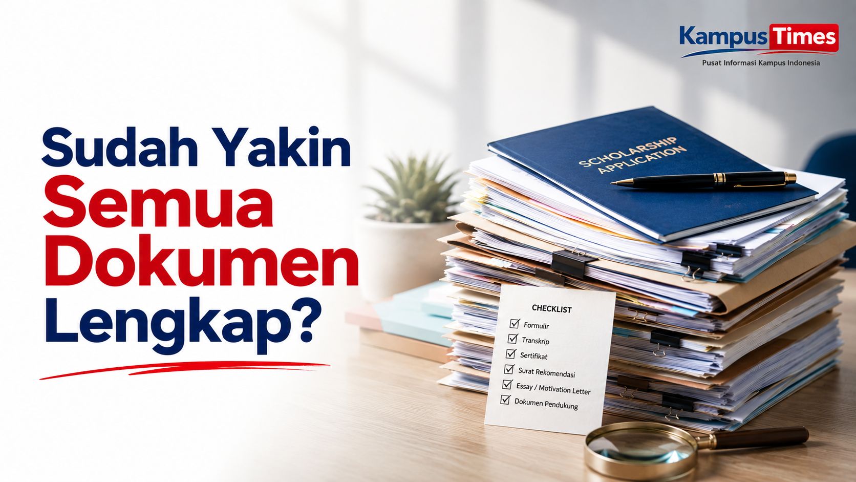 Sebelum Submit Beasiswa, Pastikan Dokumen Penting Ini Sudah Lengkap