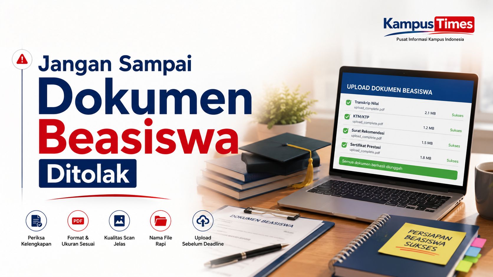 Tips Mengunggah Dokumen Beasiswa agar Tidak Ditolak, Hindari Kesalahan yang Sering Terjadi