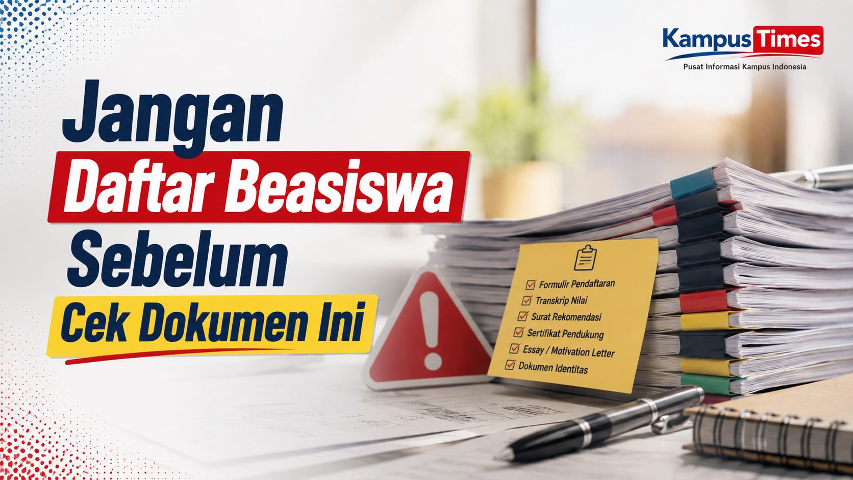 Dokumen Wajib Beasiswa: Cek Daftarnya Sekarang agar Peluang Lolos Makin Besar