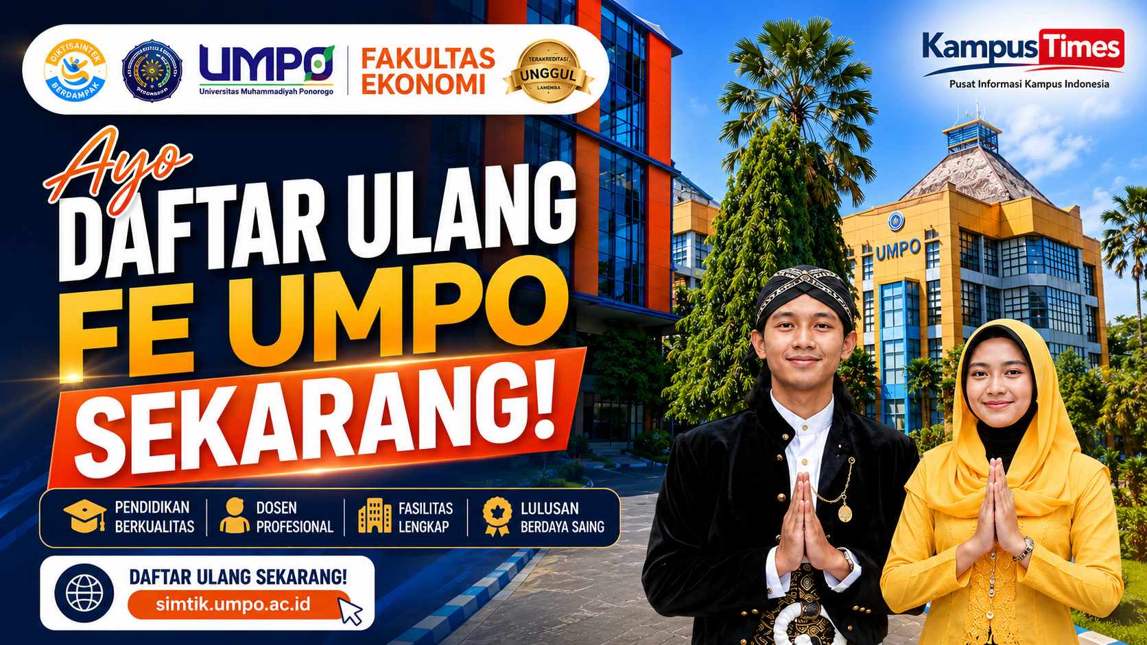 Jangan Lewatkan! FE UMPO Ajak Calon Mahasiswa Segera Daftar Ulang Gelombang III Sebelum 31 Agustus 2026