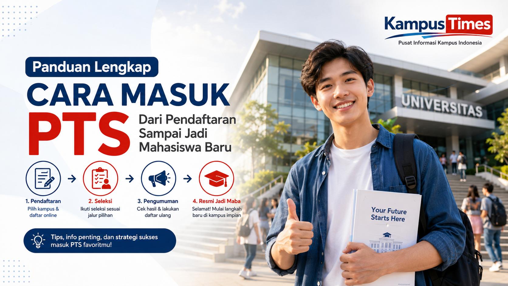 Cara Masuk PTS: Panduan Pendaftaran hingga Menjadi Mahasiswa Baru, Jangan Sampai Salah Langkah