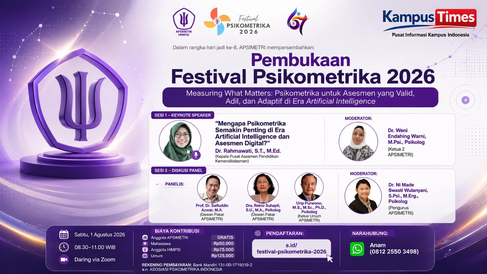 Festival Psikometrika 2026 Bahas AI, Validitas hingga Etika Asesmen Psikologi