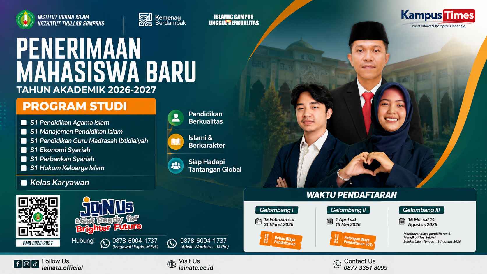 PMB IAINATA Sampang 2026/2027 Resmi Dibuka, Simak Jadwal, Program Studi, dan Cara Daftarnya