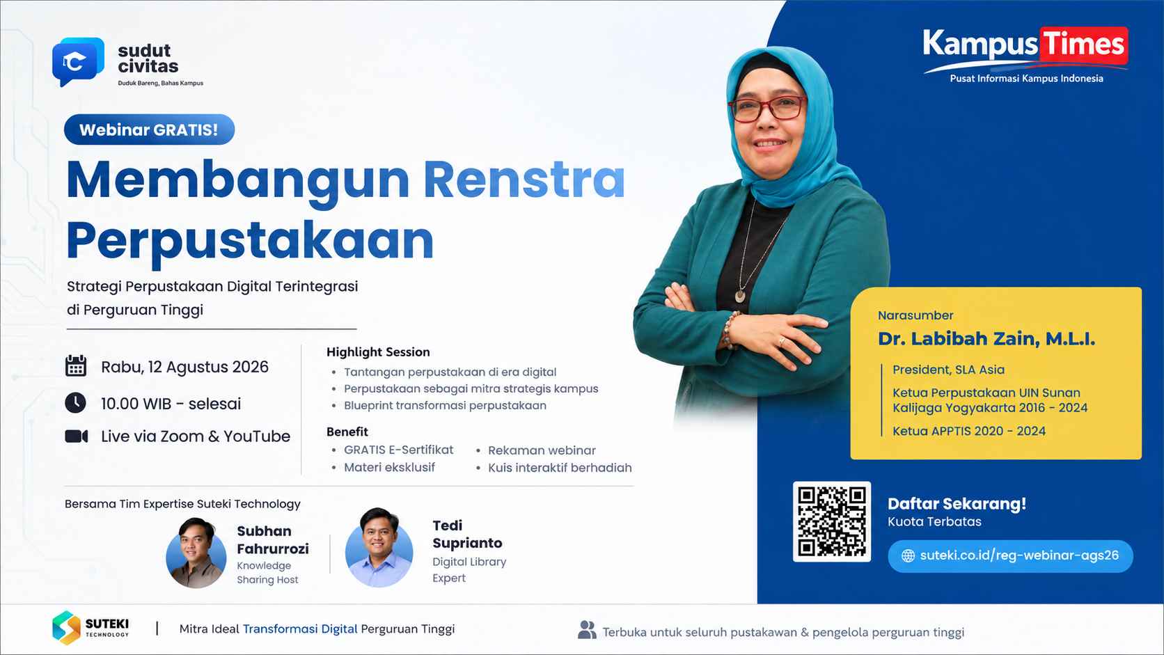 Webinar Gratis Membangun Renstra Perpustakaan, Bahas Strategi Digital di Perguruan Tinggi