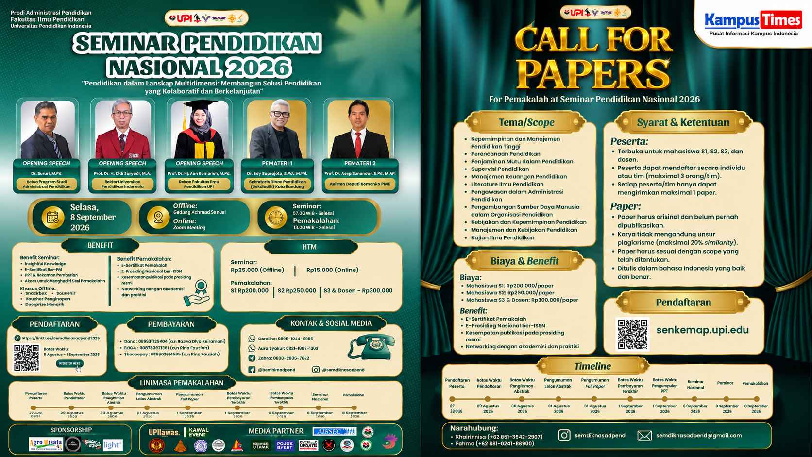 Seminar Pendidikan Nasional UPI 2026 Dibuka, Ada Call for Papers untuk Mahasiswa dan Dosen
