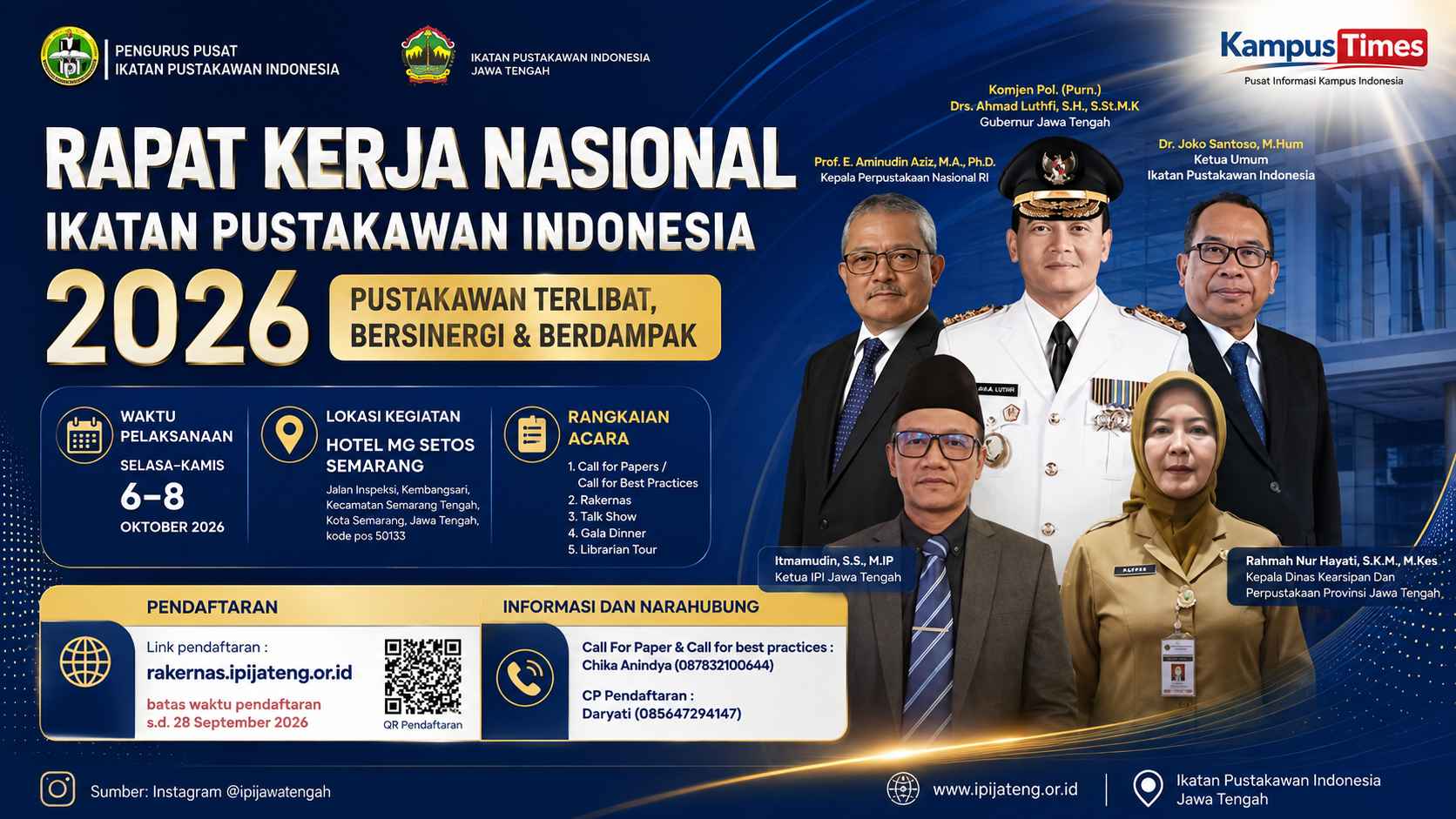 Rakernas IPI 2026 di Semarang, Satukan Gagasan Pustakawan Indonesia