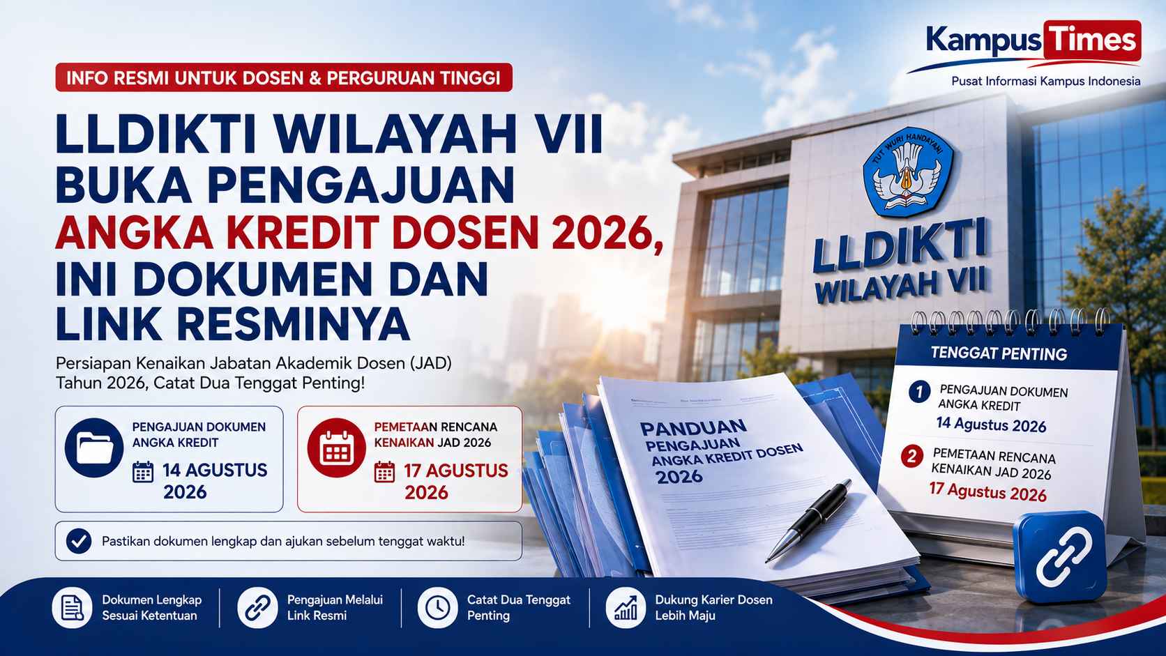 LLDIKTI Wilayah VII Buka Pengajuan Angka Kredit Dosen 2026, Ini Dokumen dan Link Resminya