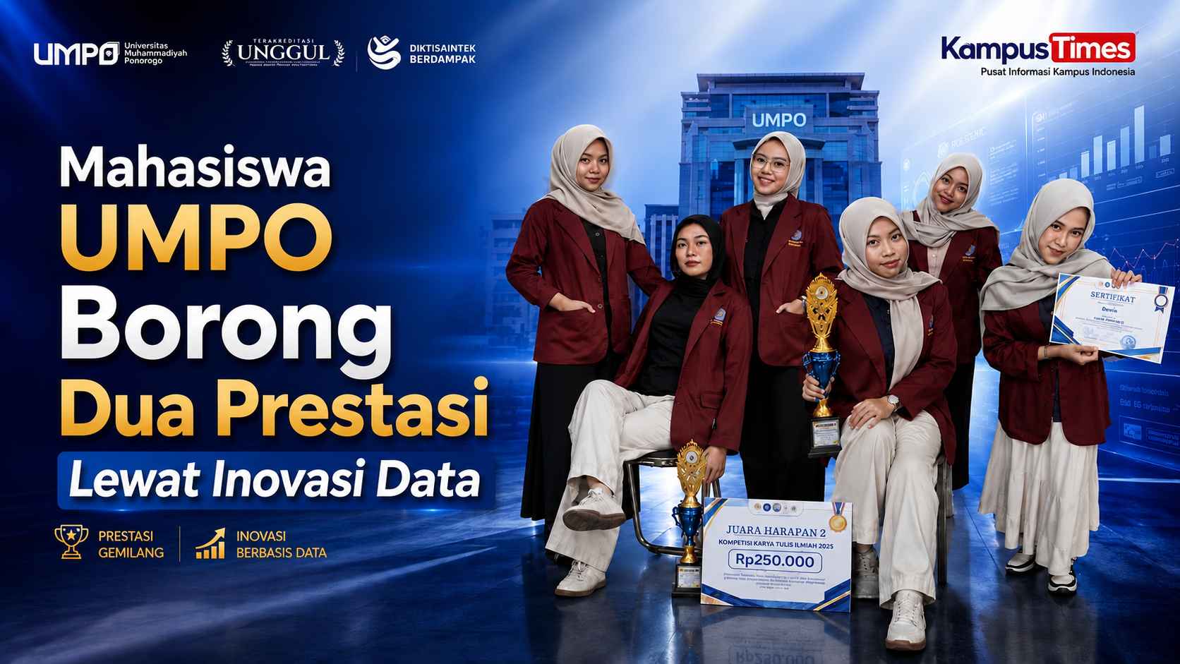 Mahasiswa UMPO Raih Dua Prestasi di Lomba Karya Tulis Ilmiah UNESA 5 Magetan