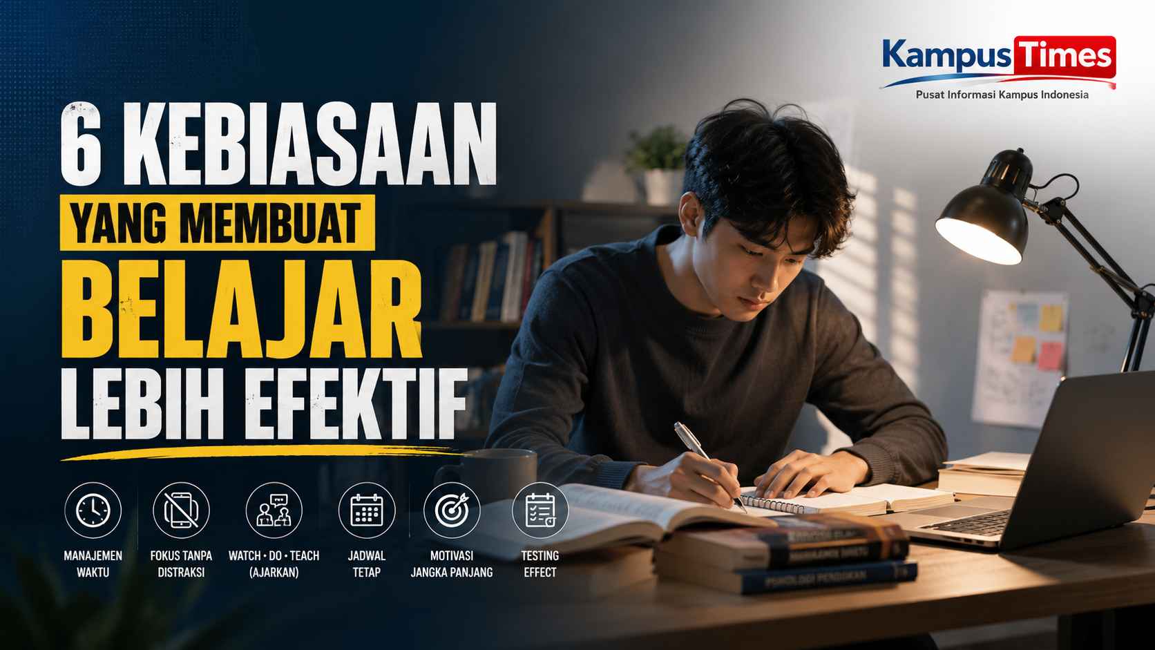 6 Kebiasaan Belajar Mahasiswa Berprestasi yang Bikin Belajar Lebih Efektif