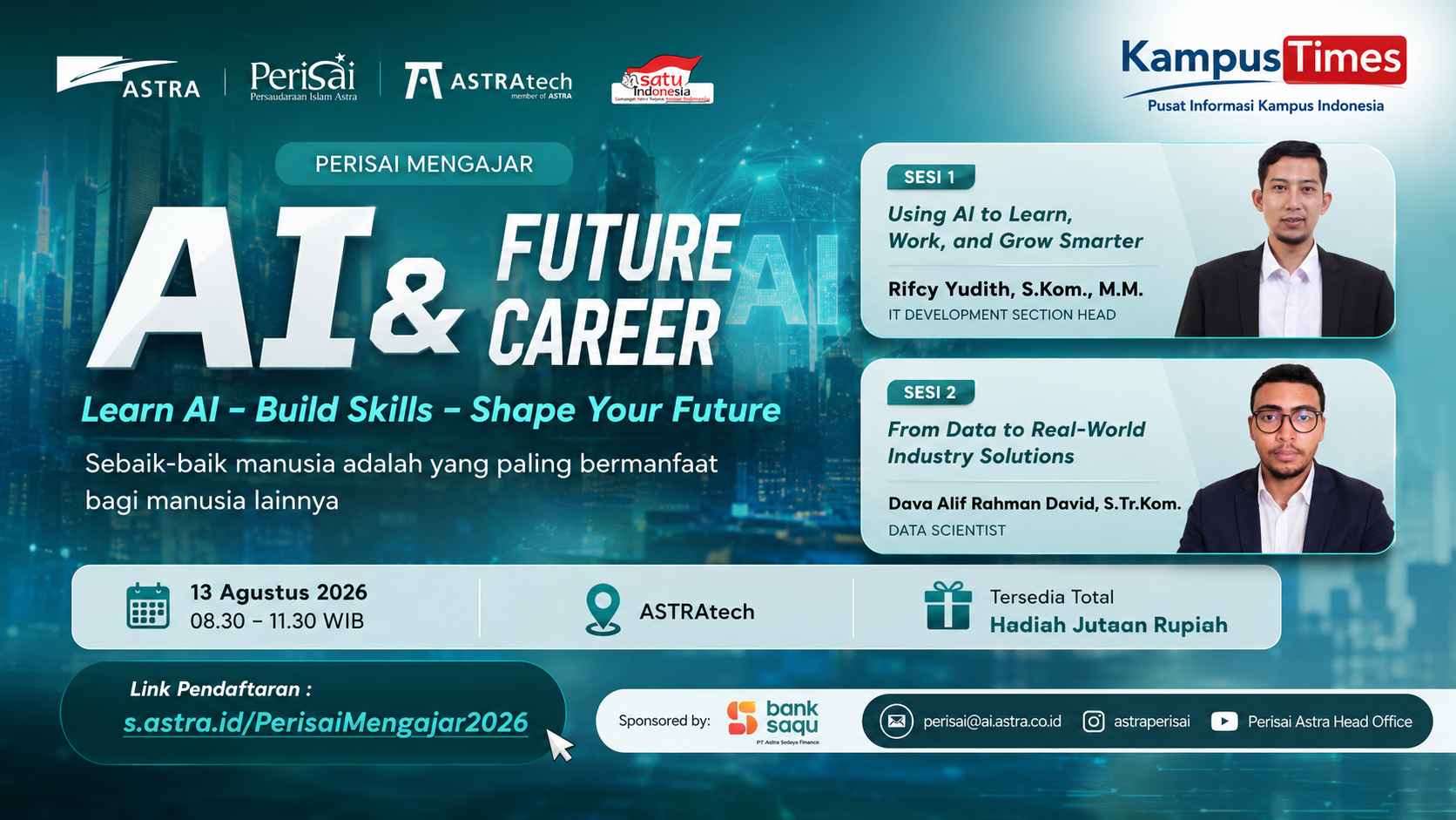 Seminar Perisai Mengajar Bahas AI dan Masa Depan Karier, Ada Hadiah Jutaan Rupiah