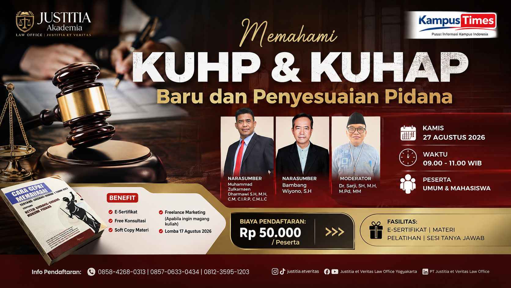 Memahami KUHP dan KUHAP Baru: Webinar Bahas Penyesuaian Pidana 2026