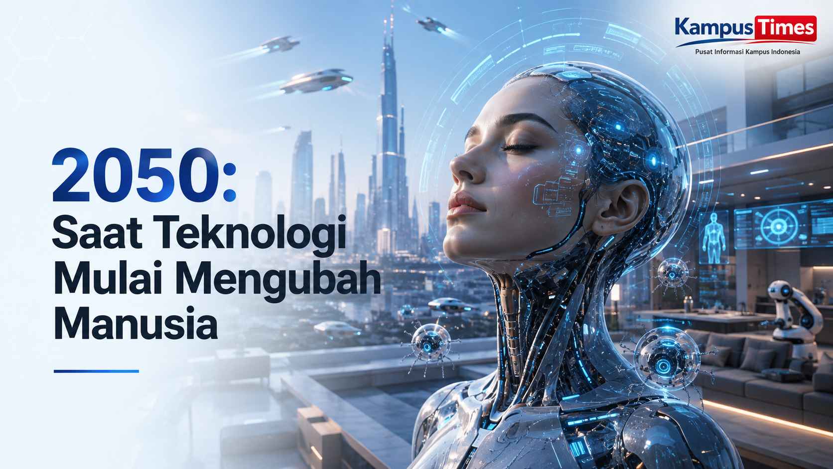 Teknologi 2050: Nanobots, AI, Rumah Pintar, dan Masa Depan Manusia
