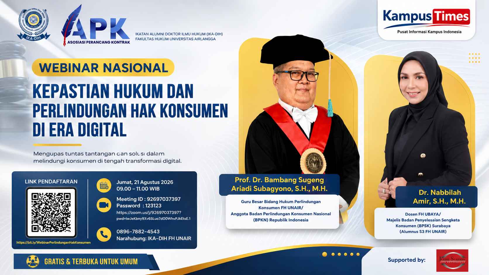 Webinar Nasional Bahas Kepastian Hukum dan Perlindungan Konsumen di Era Digital