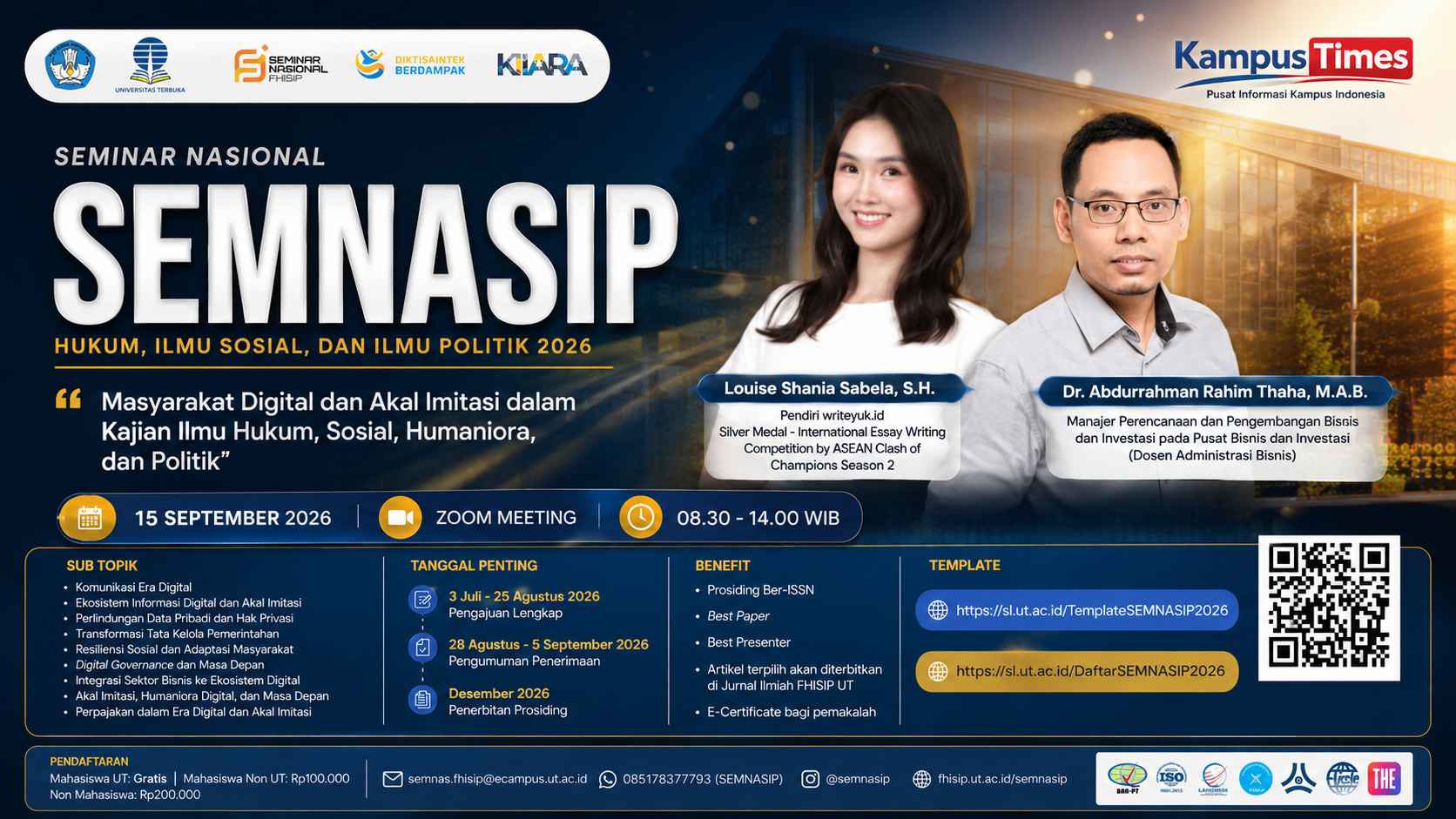 Call for Paper SEMNASIP 2026 Diperpanjang, Ini Jadwal dan Topiknya