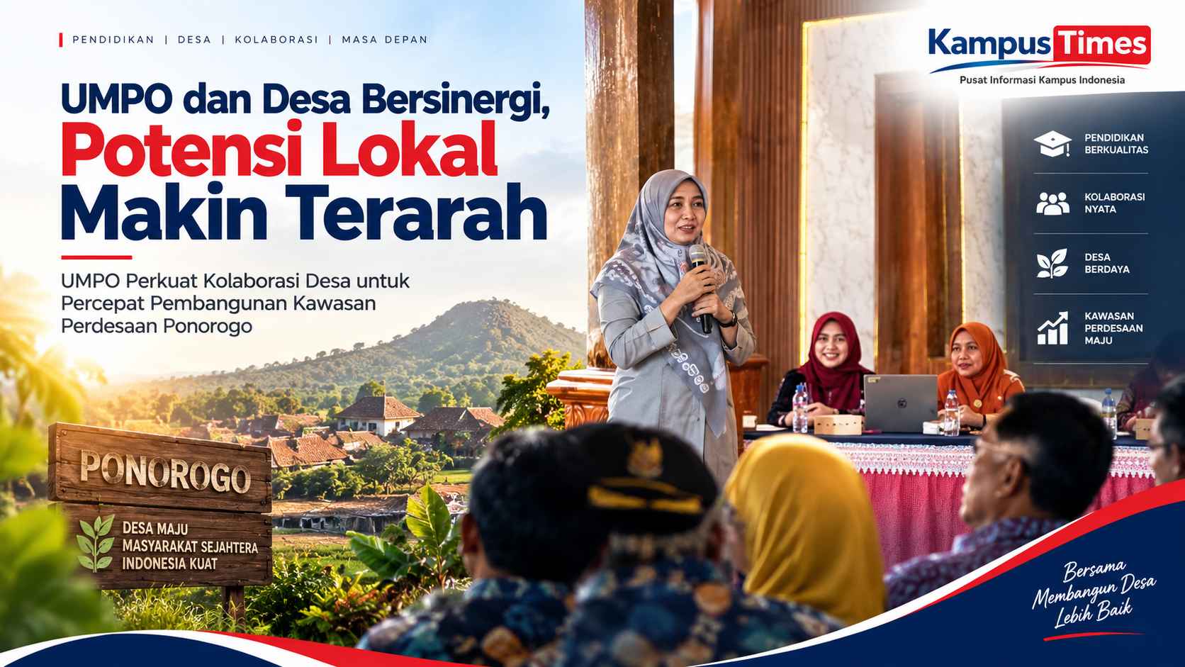 UMPO Perkuat Kolaborasi Desa untuk Percepat Pembangunan Kawasan Perdesaan Ponorogo