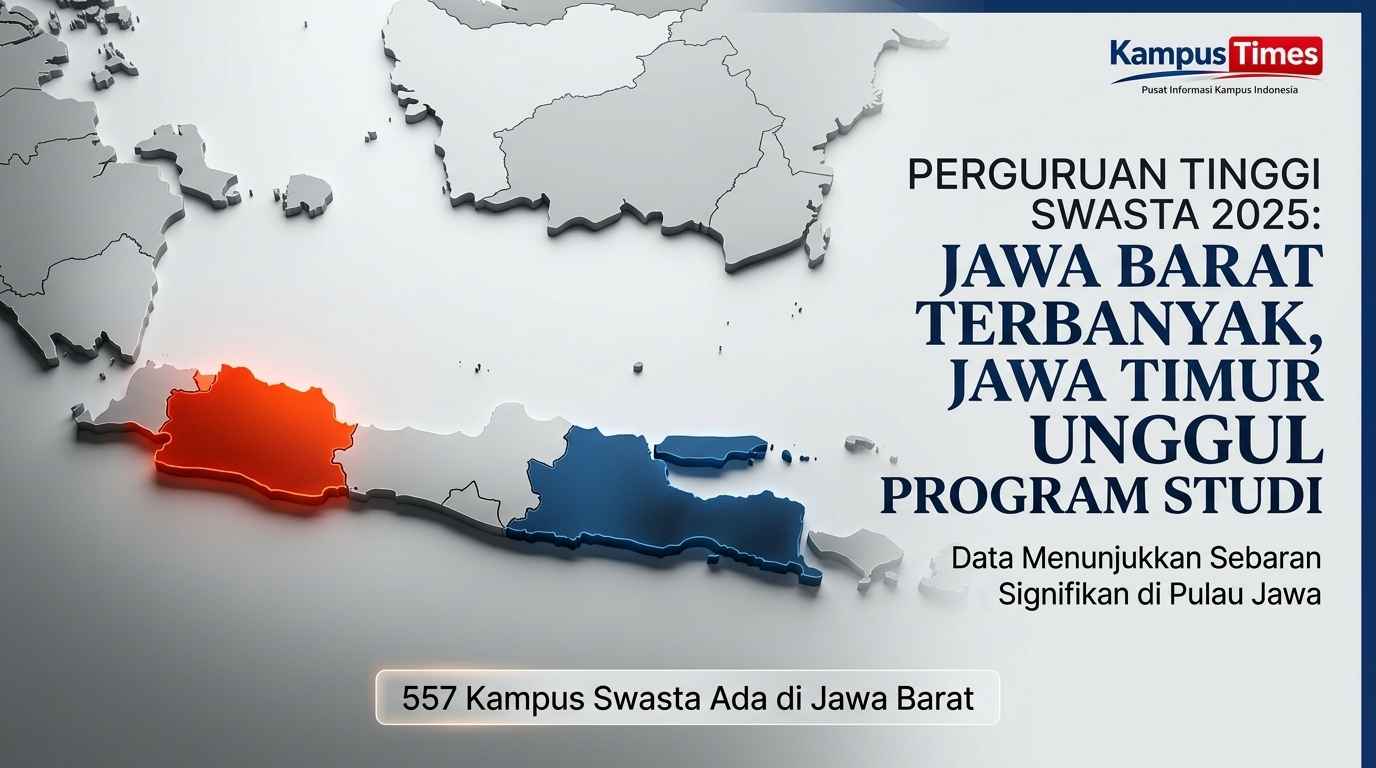 Perguruan Tinggi Swasta 2025: Jawa Barat Terbanyak, Jawa Timur Unggul Program Studi