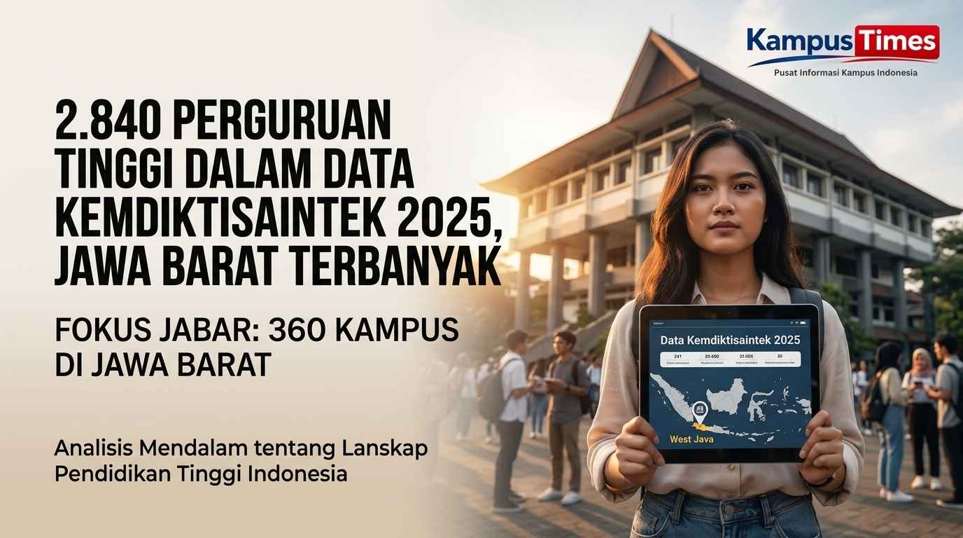 2.840 Perguruan Tinggi dalam Data Kemdiktisaintek 2025, Jawa Barat Terbanyak
