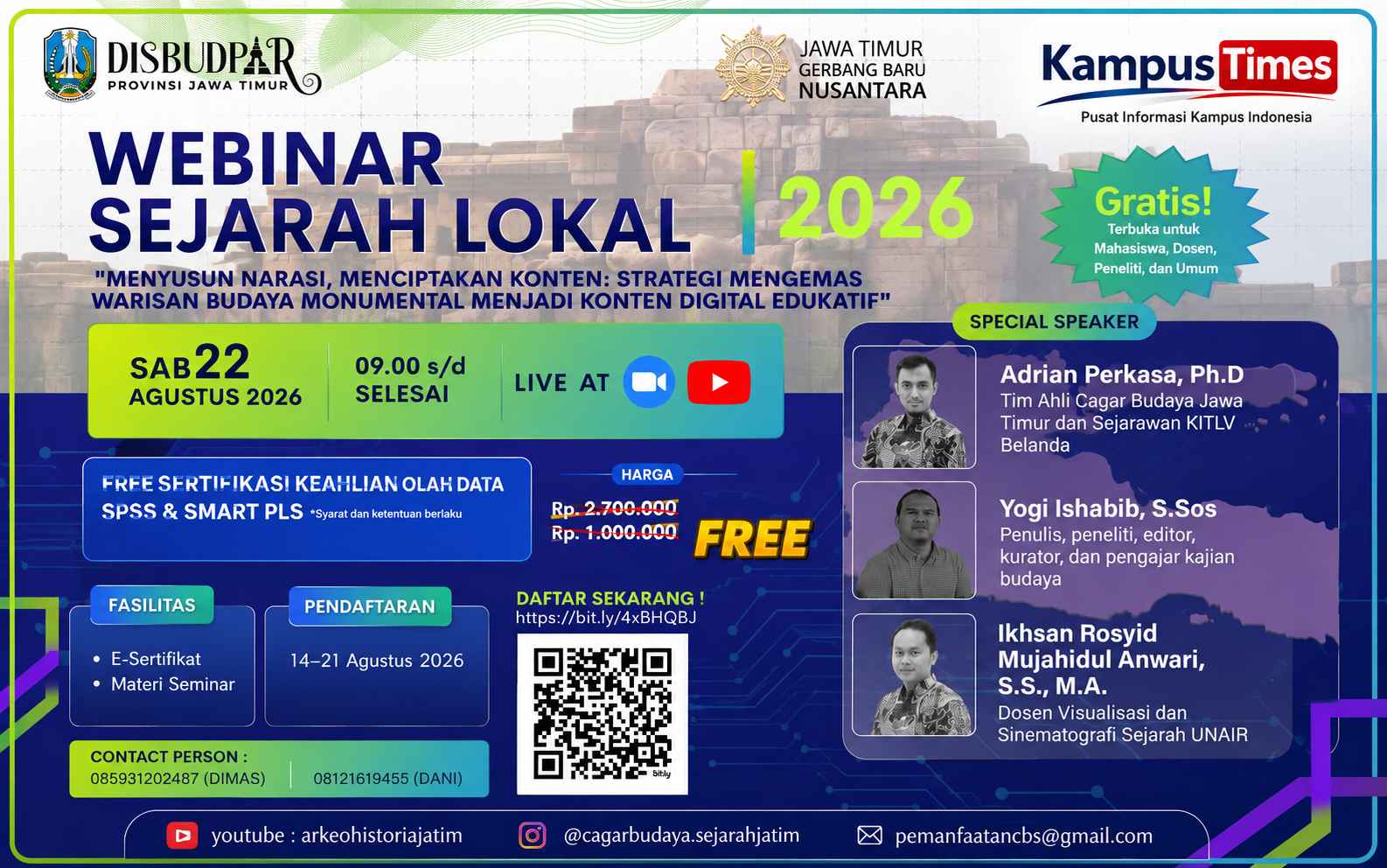 Webinar Sejarah Lokal 2026: Mengemas Warisan Budaya Menjadi Konten Digital Edukatif