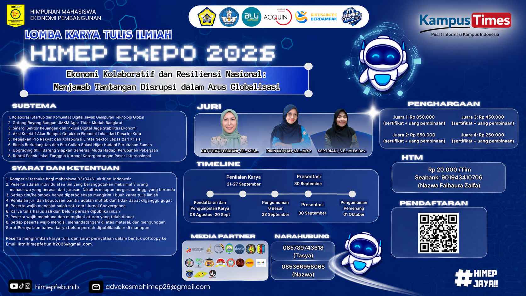 LKTIN HIMEP EXPO 2026 Dibuka, Mahasiswa Bisa Raih Jutaan Rupiah