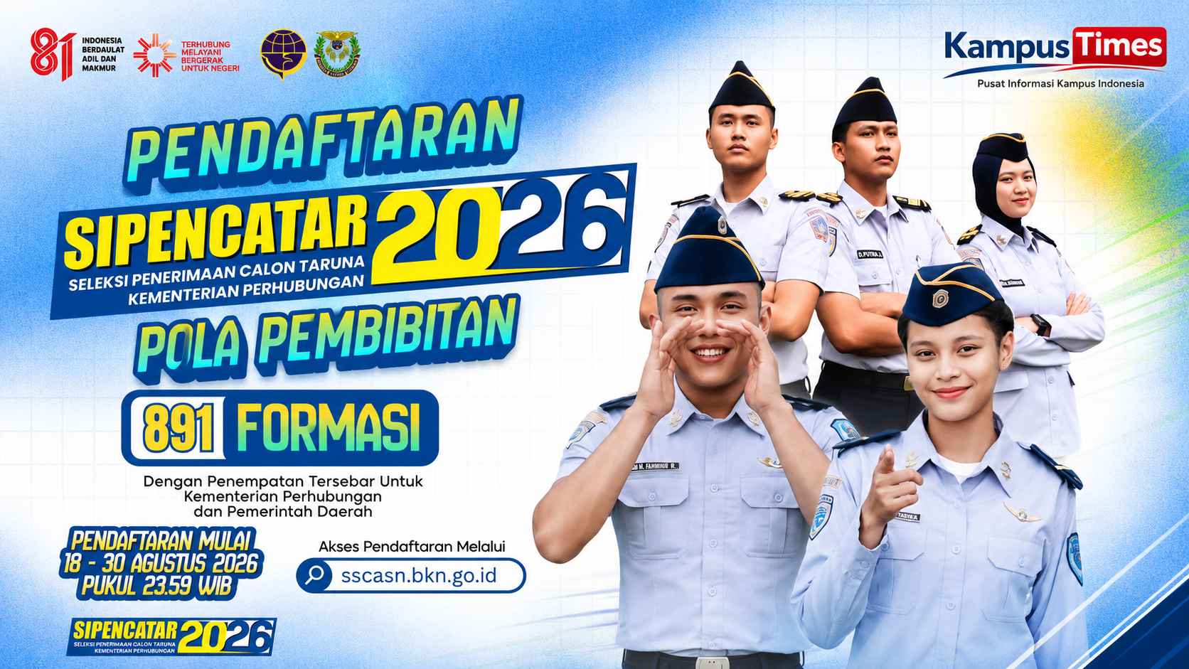 SIPENCATAR 2026 Dibuka, Ada 891 Formasi: Cek Jadwal dan Cara Daftar