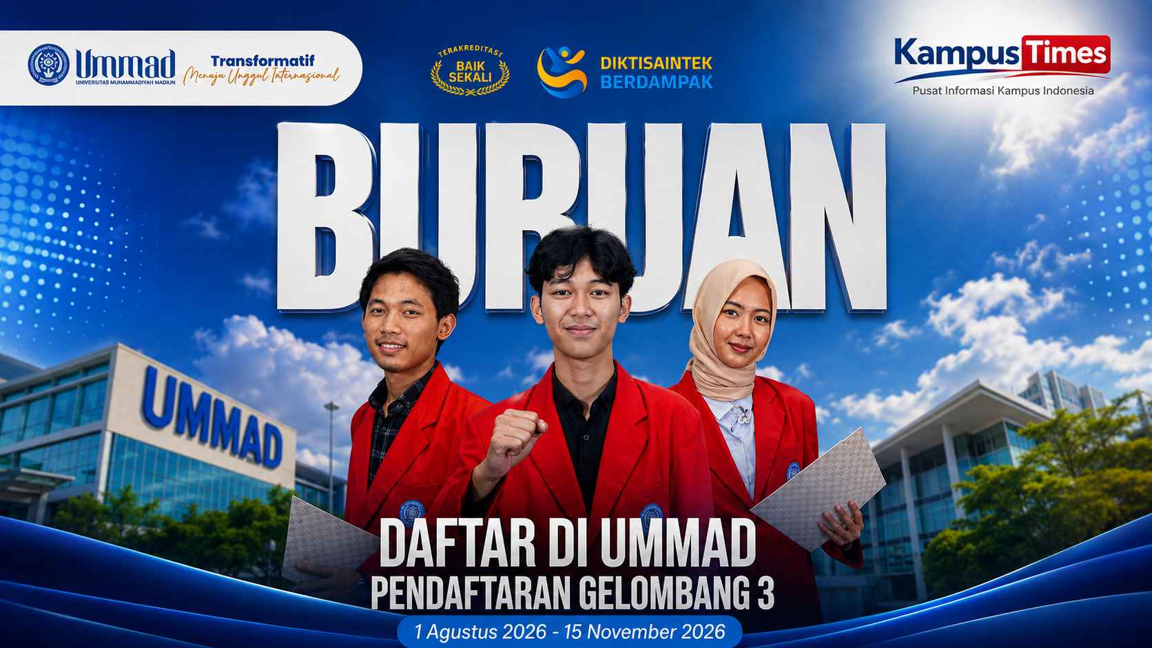 UMMAD Buka Pendaftaran Mahasiswa Baru Gelombang 3 hingga November 2026