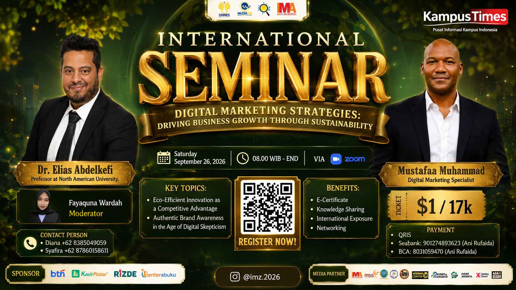 International Seminar IMZ 10.0 Buka Registrasi, Bahas Strategi Digital Marketing Berkelanjutan
