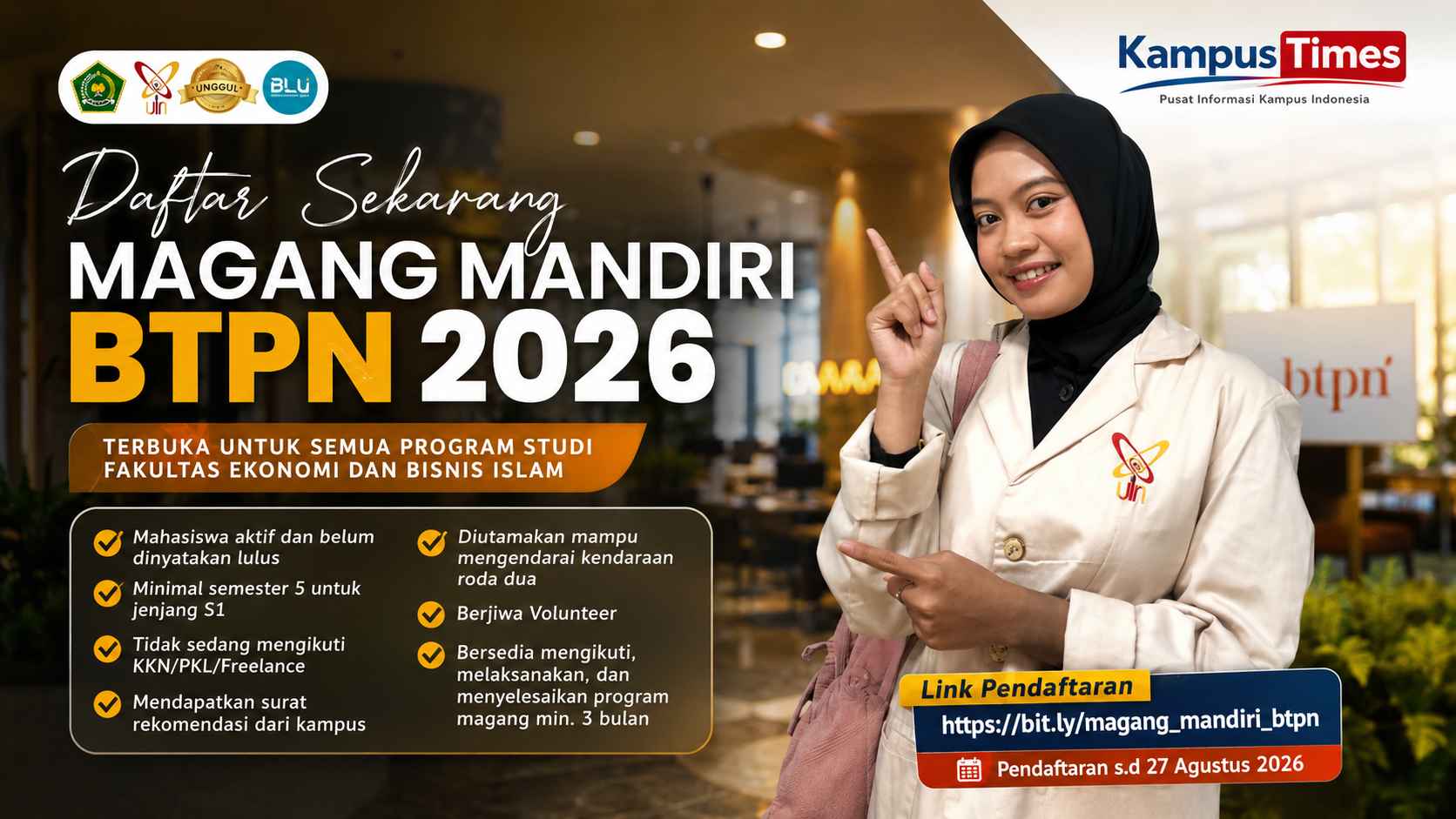 Magang Mandiri BTPN 2026 Dibuka, Cek Syarat dan Link Pendaftarannya