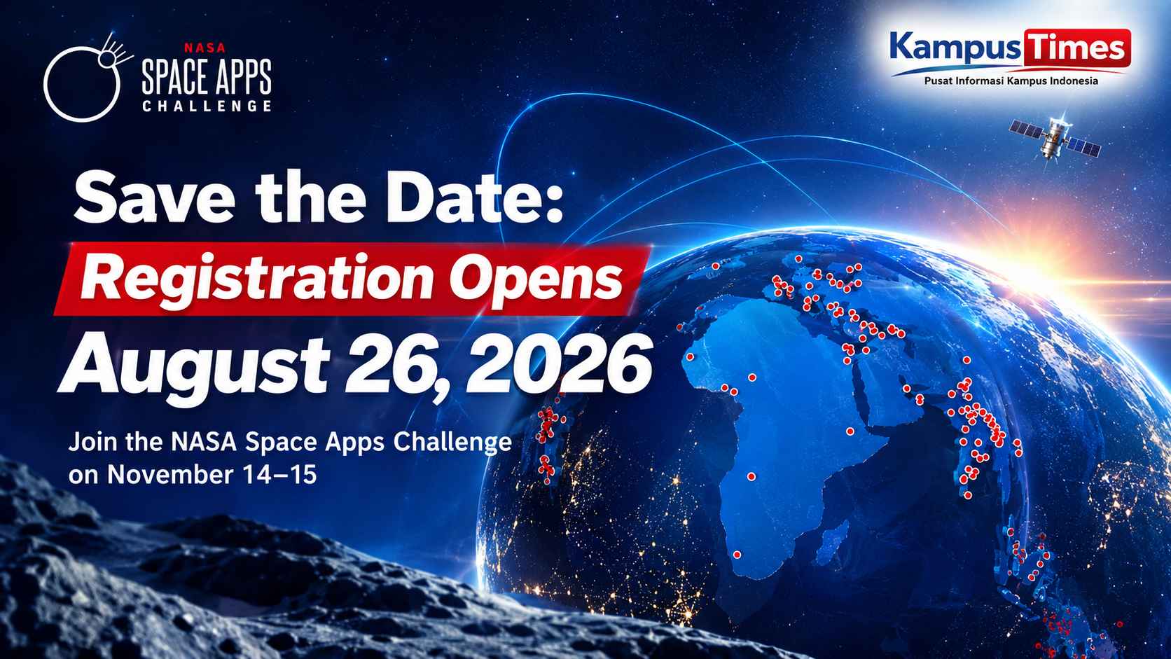 NASA Space Apps Challenge 2026: Registrasi Dibuka 26 Agustus, Siap Jadi Bagian dari Hackathon Global?