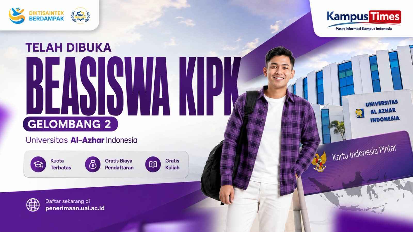 Beasiswa KIP Kuliah UAI Gelombang 2 2026 Dibuka, Cek Syarat dan Cara Daftarnya
