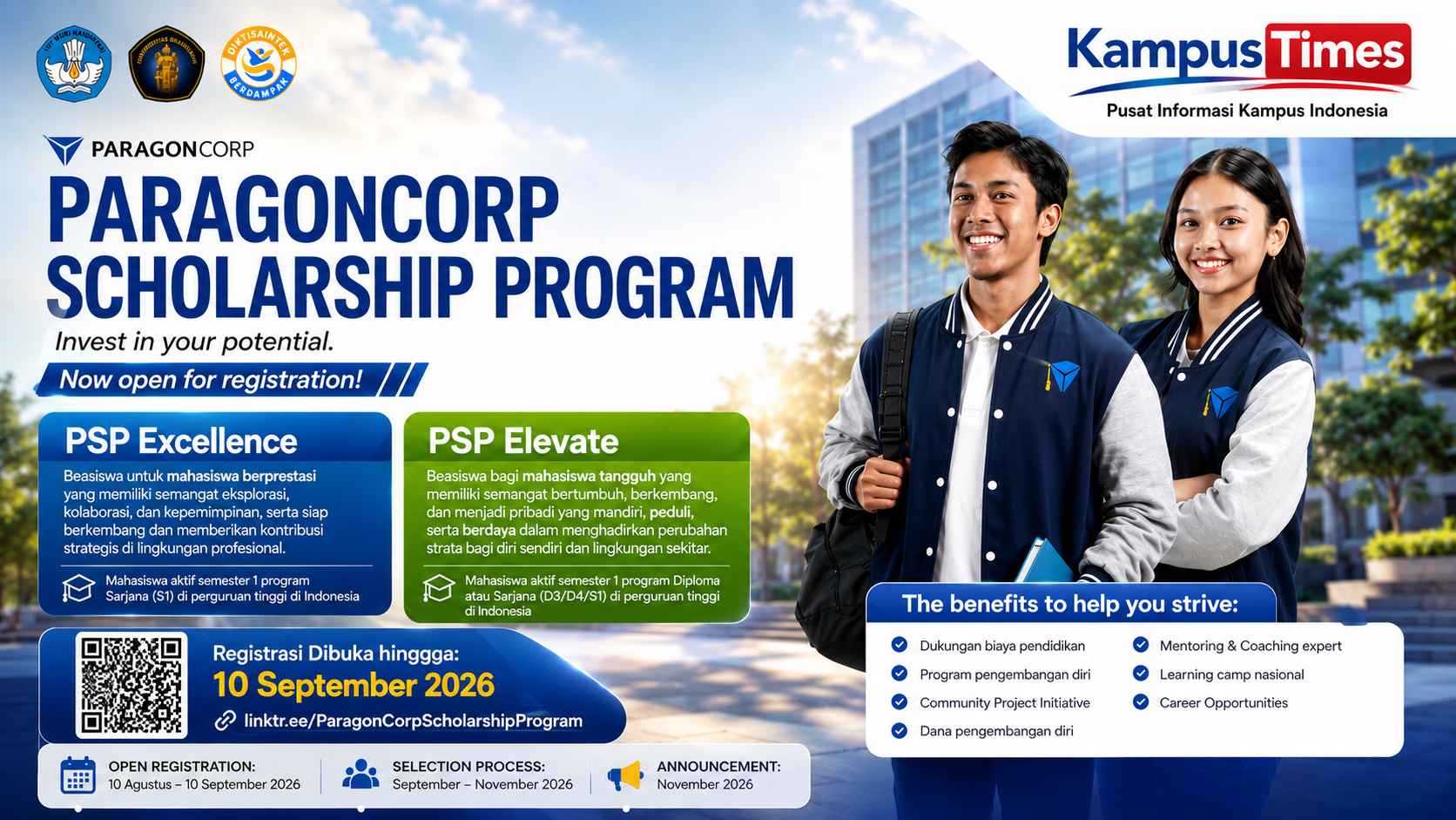 Beasiswa ParagonCorp 2026 Dibuka, Cek Program dan Jadwal Pendaftarannya