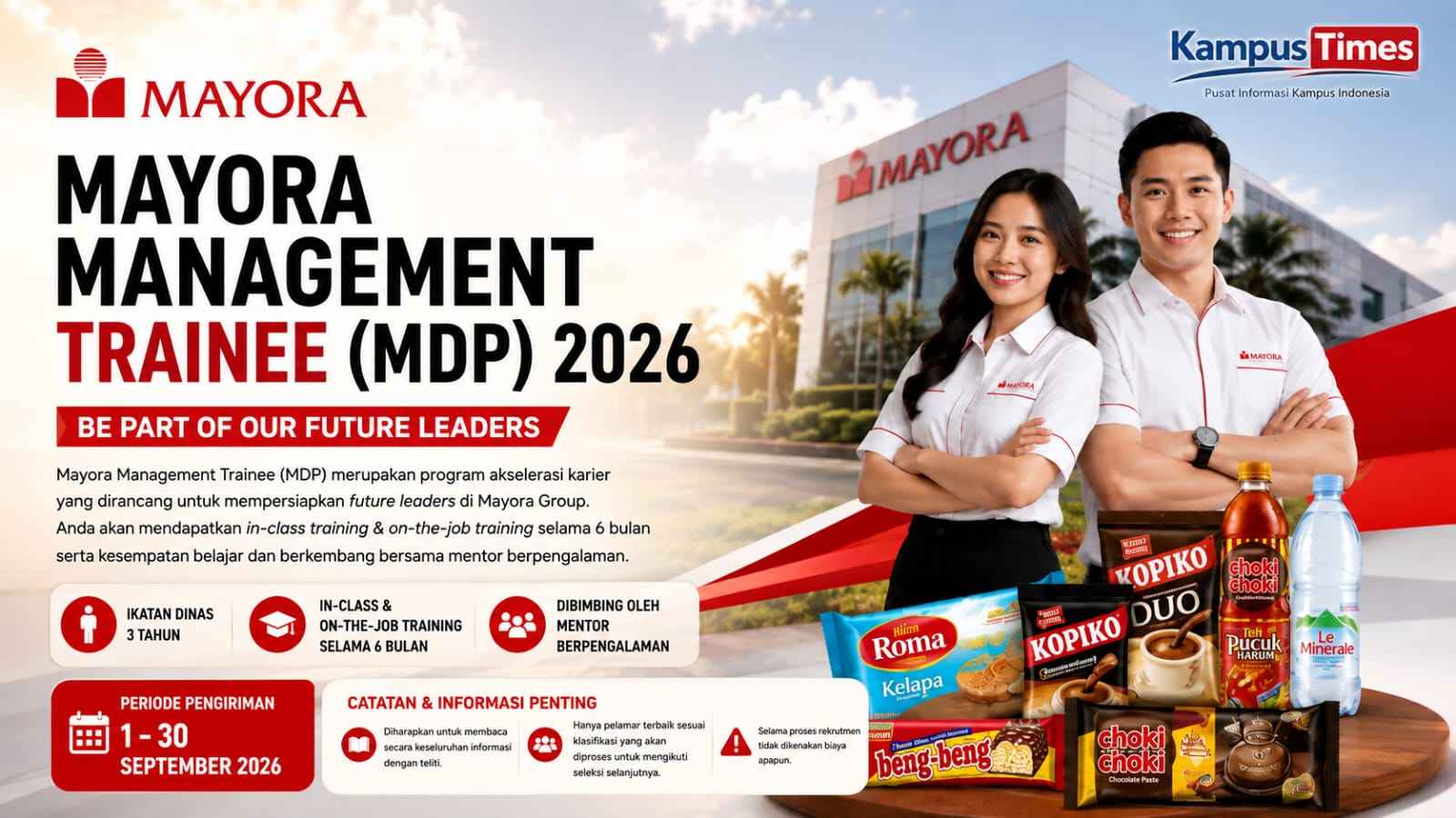 Lowongan Mayora Management Trainee 2026 Dibuka, Ini Syarat dan Cara Daftarnya