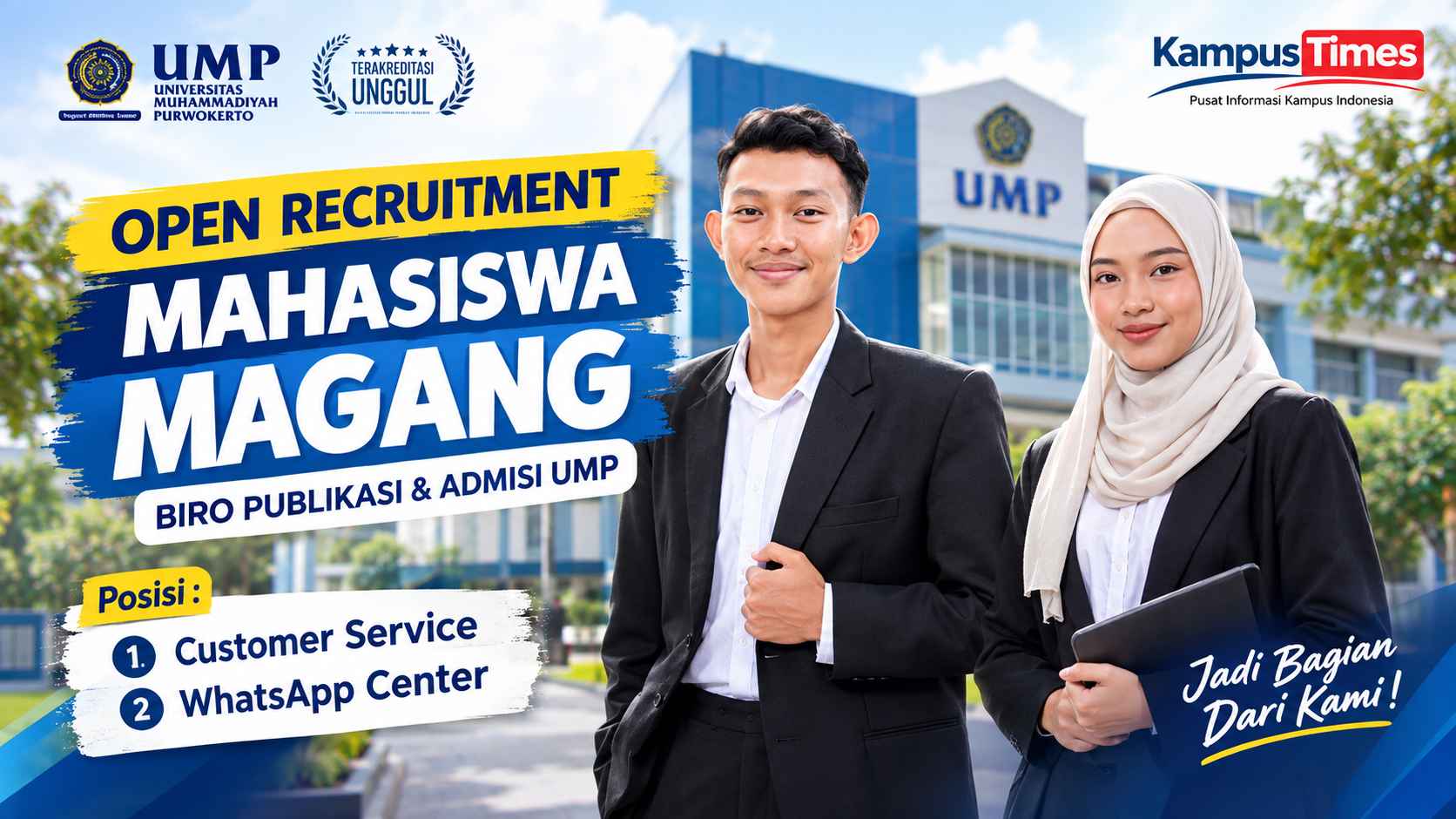 UMP Buka Rekrutmen Mahasiswa Magang 2026, Cek Posisi dan Syaratnya