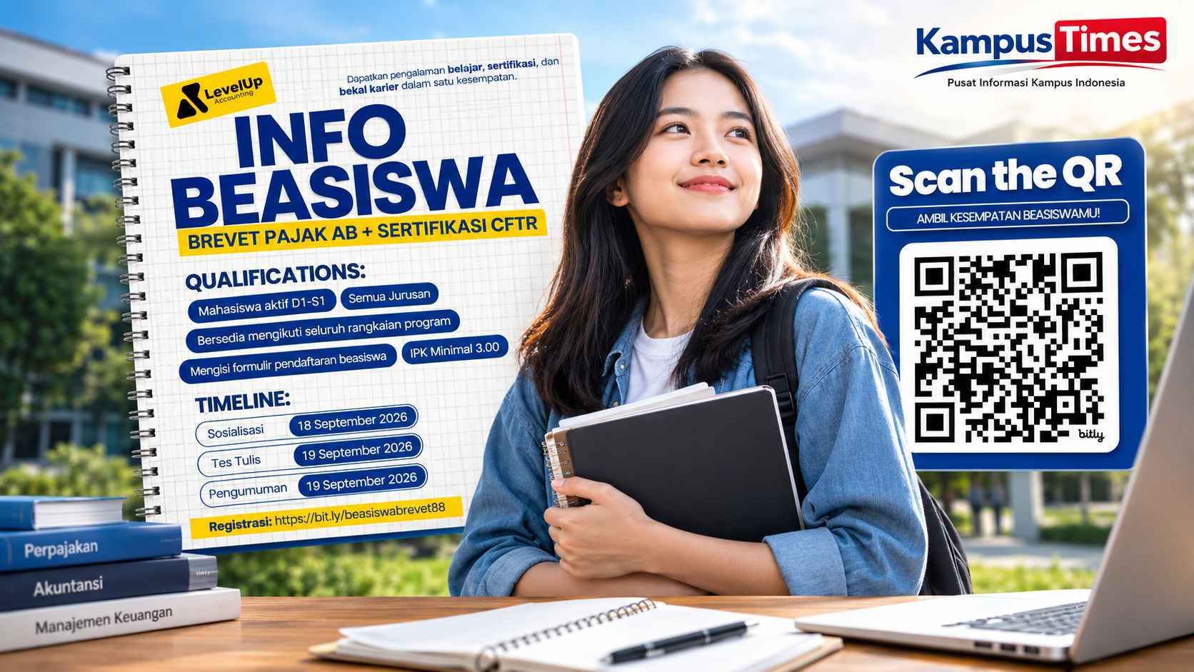 Beasiswa Brevet Pajak AB + Sertifikasi CFTR untuk Mahasiswa, Cek Syarat dan Jadwalnya