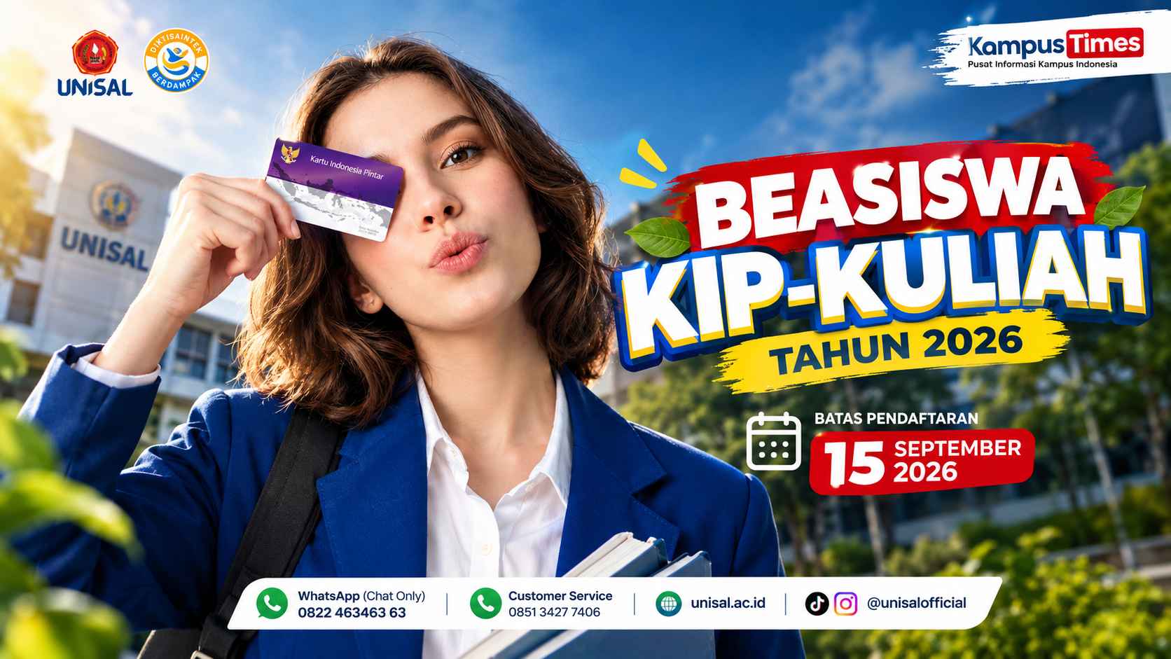 Beasiswa KIP Kuliah Universitas Sali Al-Aitam 2026, Pendaftaran Dibuka hingga 15 September