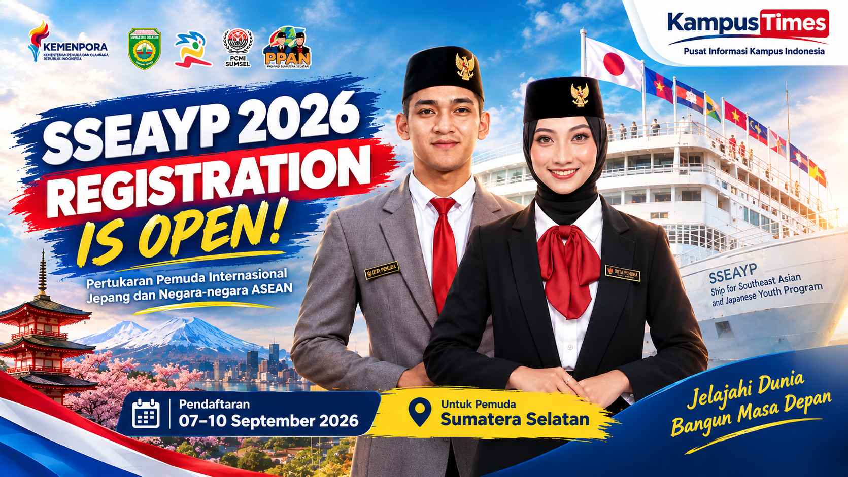 SSEAYP 2026 Dibuka: Syarat, Jadwal Seleksi, dan Cara Daftar untuk Pemuda Sumsel