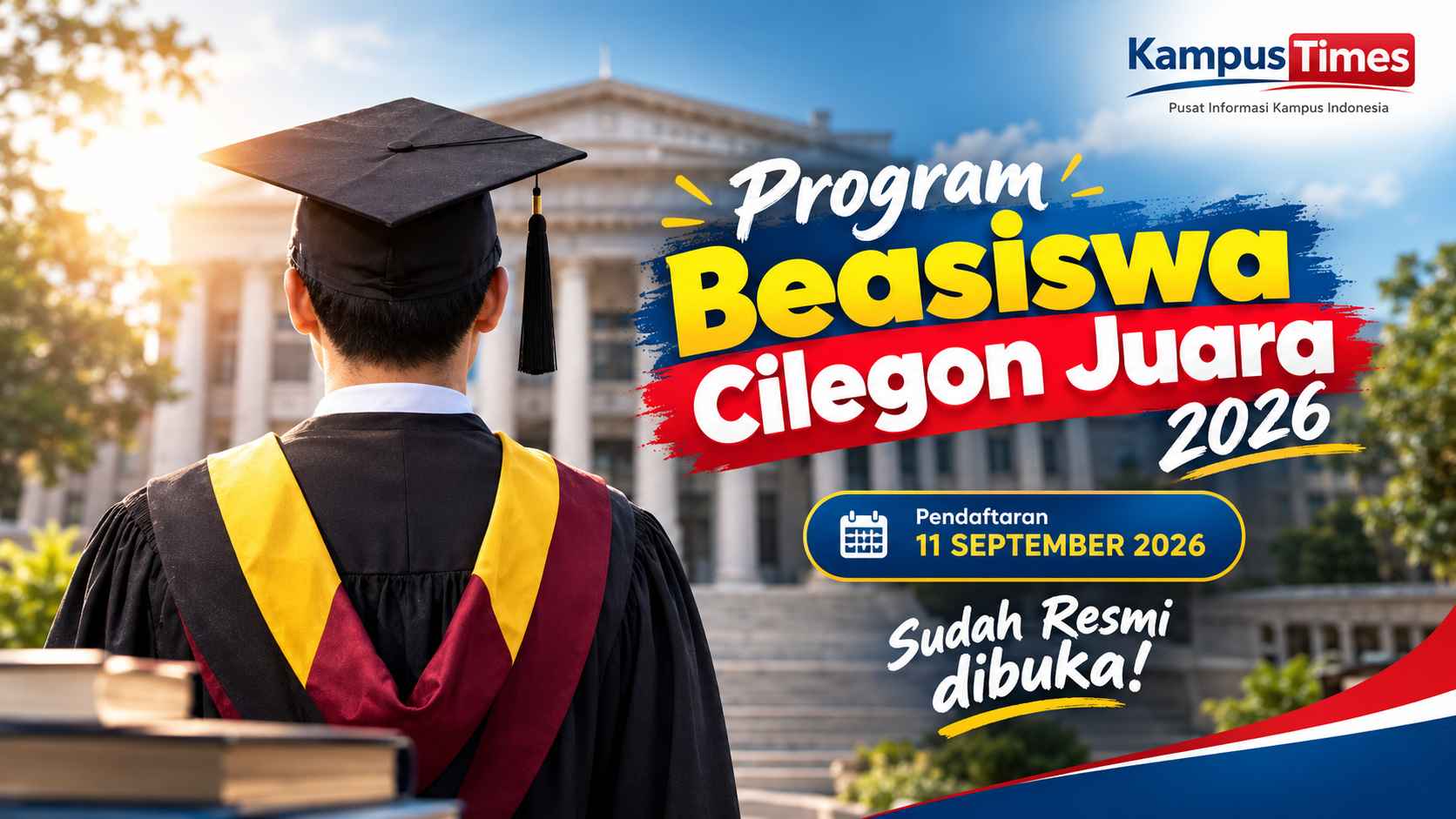 Beasiswa Cilegon Juara 2026 Dibuka 11 September, Ini Syarat dan Cara Daftarnya