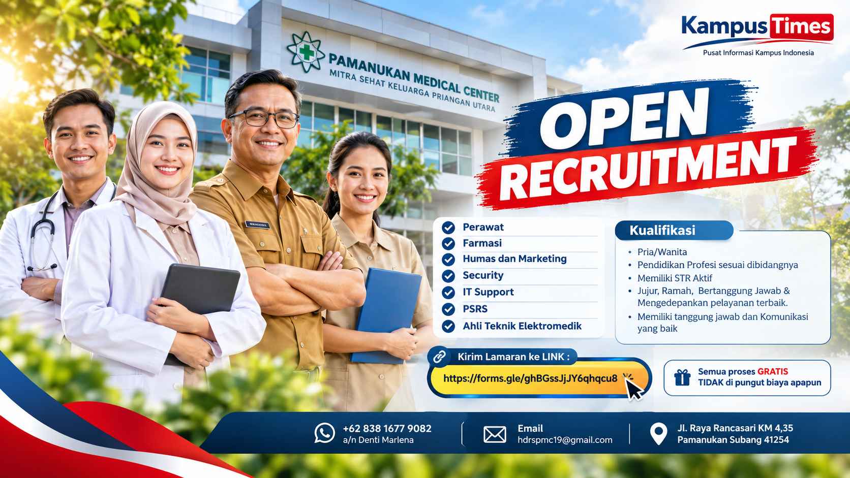 Lowongan Kerja Pamanukan Medical Center 2026, Buka 7 Posisi
