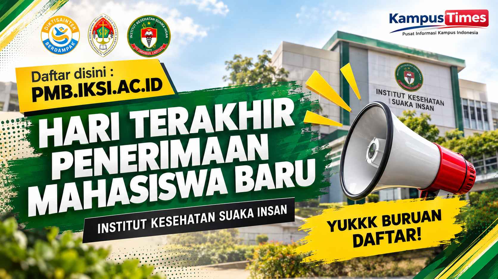 Penerimaan Mahasiswa Baru IKSI Segera Berakhir, Cek Cara Daftarnya