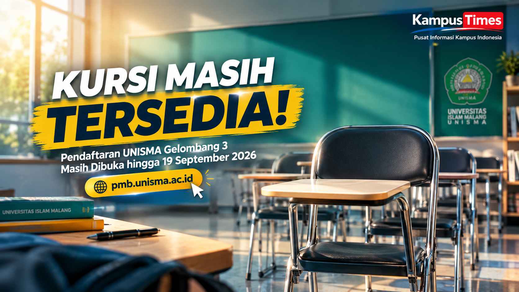 Kursi Masih Tersedia, Pendaftaran UNISMA Gelombang 3 Dibuka hingga 19 September 2026
