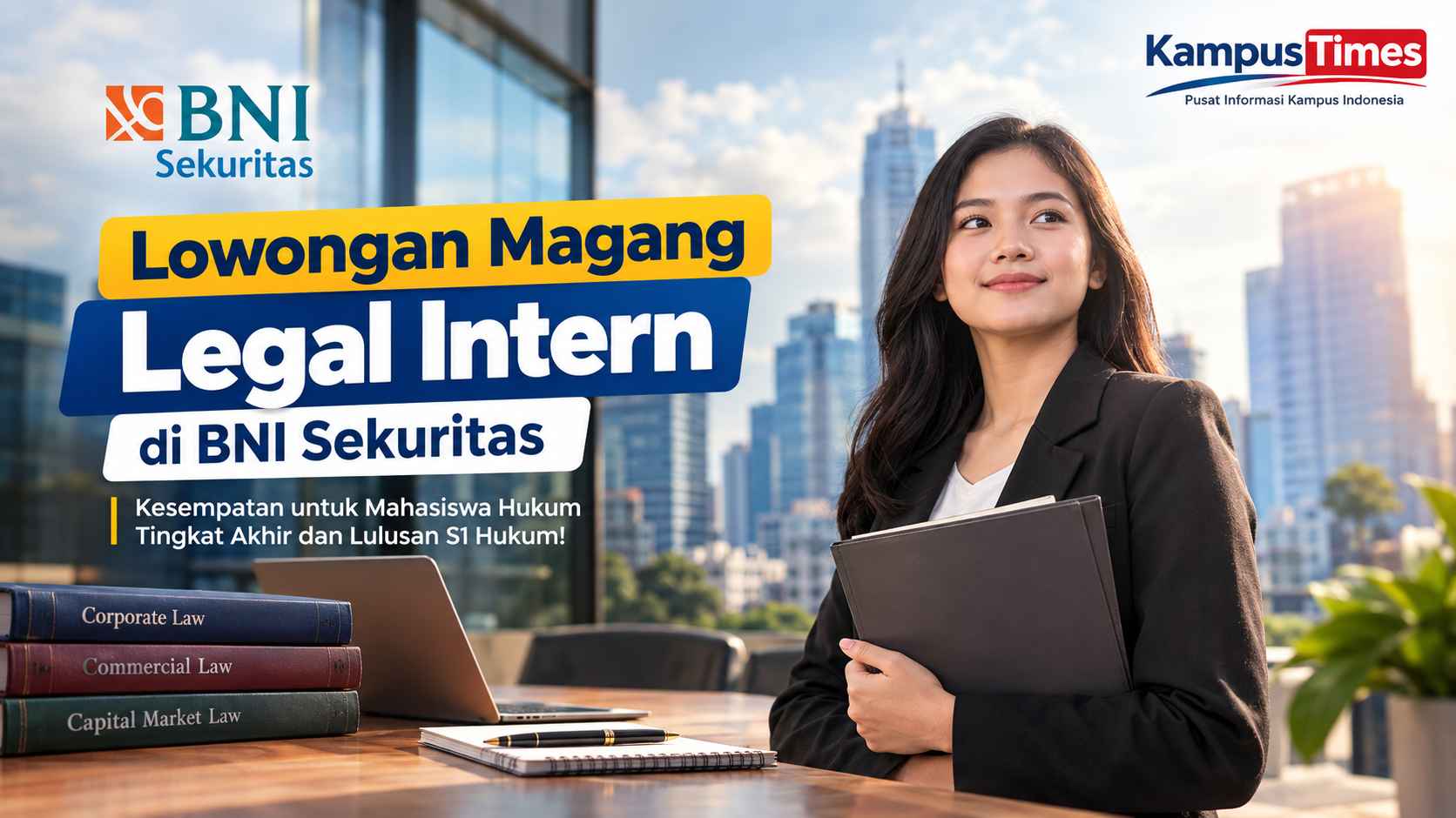Lowongan Legal Intern BNI Sekuritas, Terbuka untuk Mahasiswa Tingkat Akhir