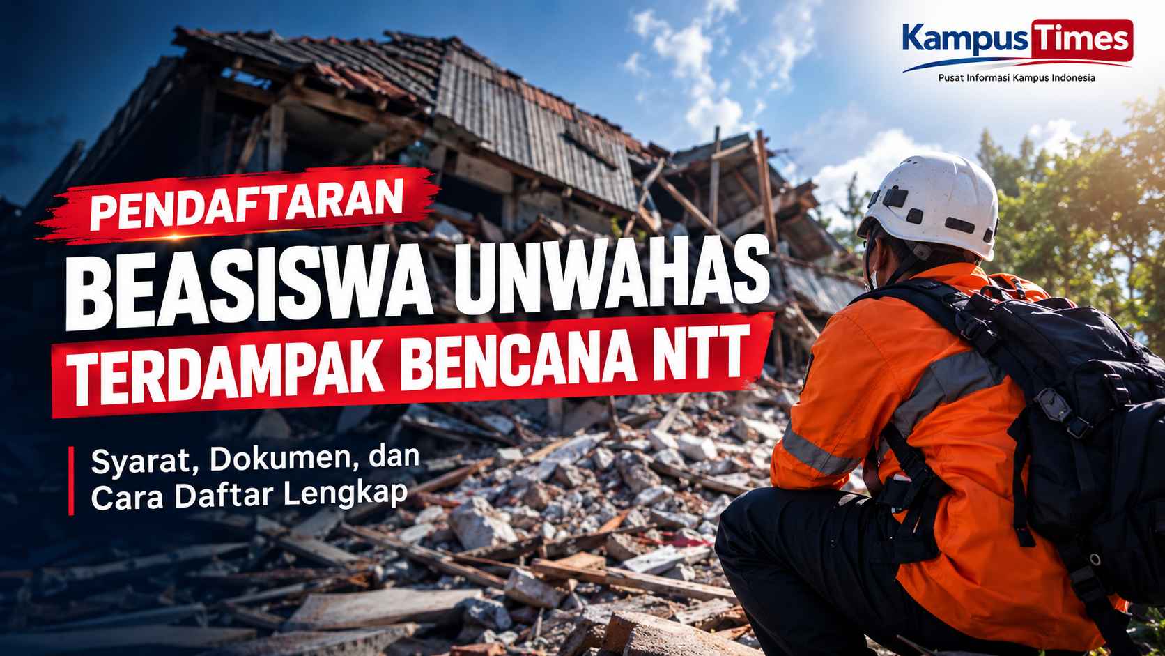 Pendaftaran Beasiswa Universitas Wahid Hasyim untuk Mahasiswa Terdampak Bencana NTT Dibuka, Simak Syarat dan Cara Daftarnya