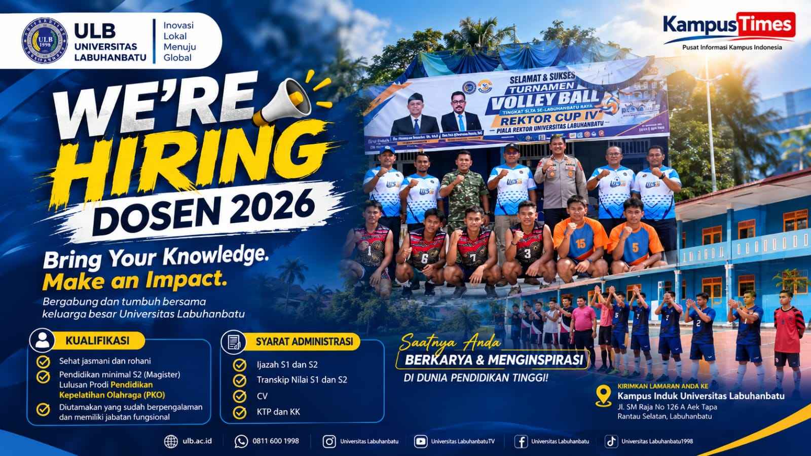 Lowongan Dosen Universitas Labuhanbatu 2026, Cek Kualifikasi dan Syarat Lamaran