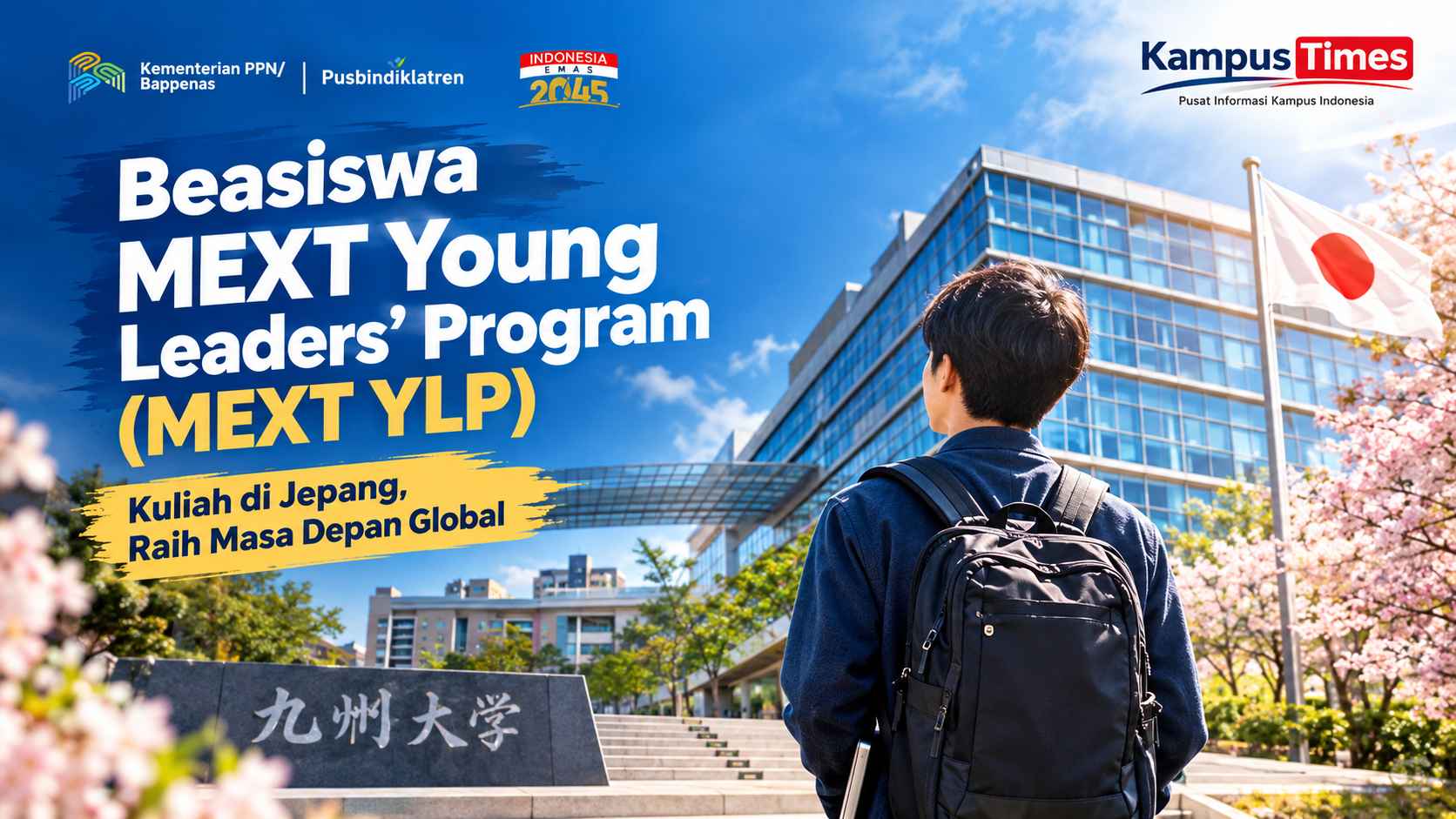 Beasiswa MEXT Young Leaders’ Program 2027–2028: Kuliah di Jepang, Daftar Sebelum 16 September 2026