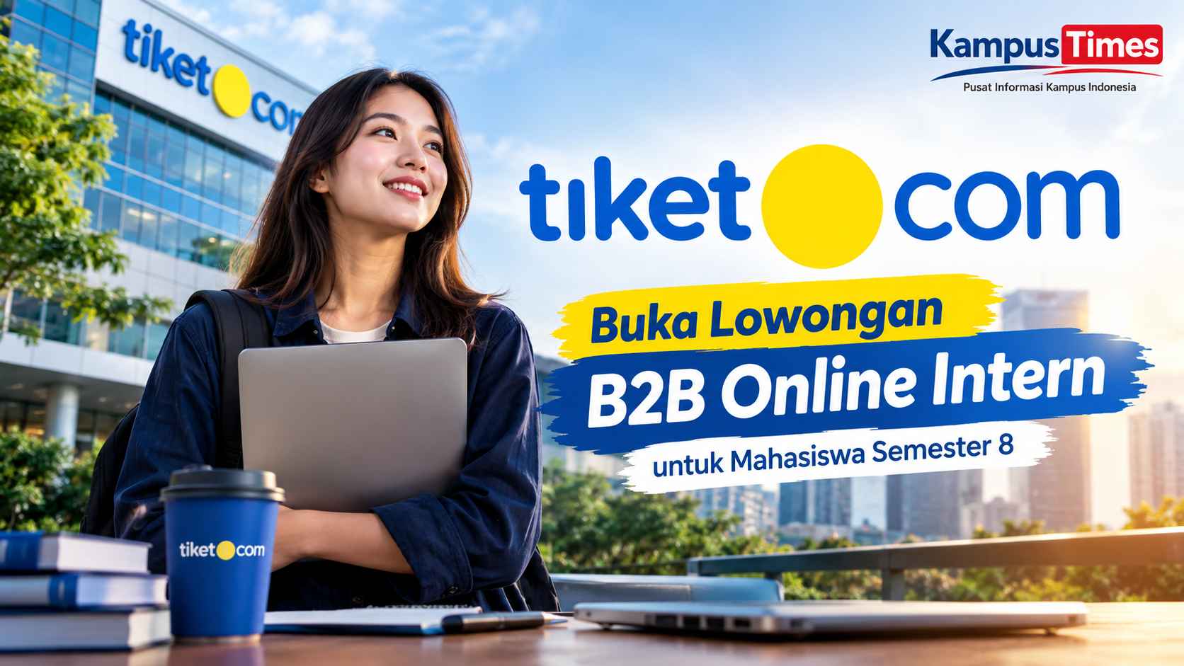 Lowongan B2B Online Intern Tiket.com, Terbuka untuk Mahasiswa Semester 8